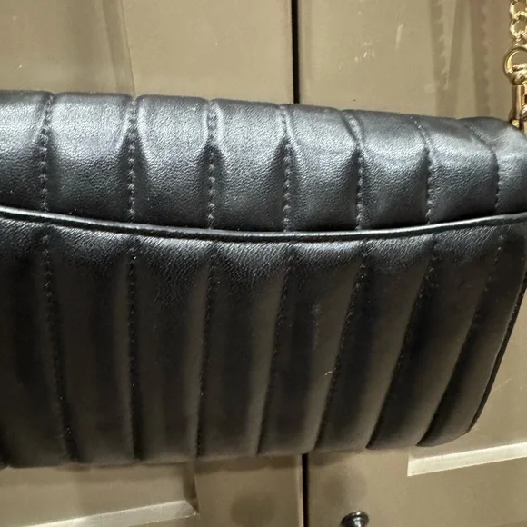 Coach Black Quilted Clutch with Gold Chain - Picture 2 of 6
